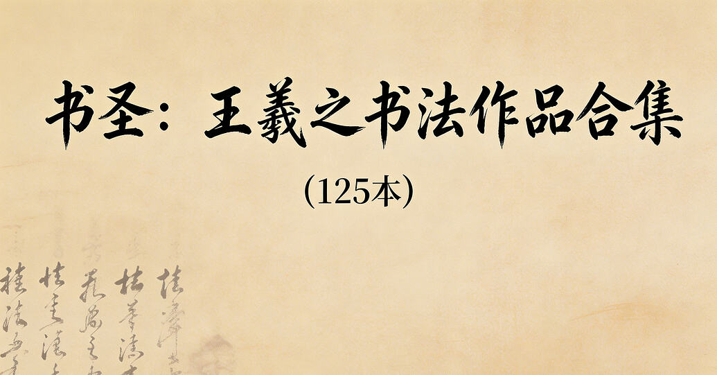 书圣墨宝：王羲之125幅经典法帖全收录，临帖研习必备
